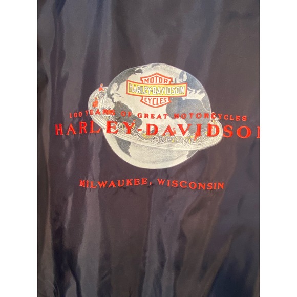Vintage Harley Davidson 100th Anniversary Zip Jacket Size M* Classic Design WC19 - Picture 6 of 12